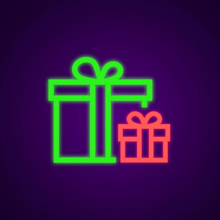 Christmas Gift Neon Sign Perfect for holiday decorations