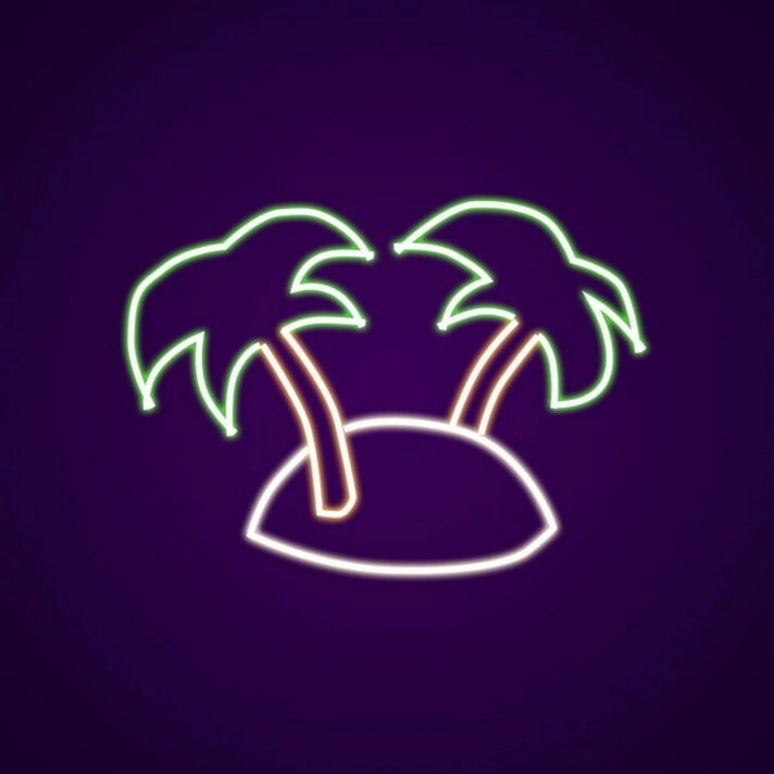 Tropical Island Neon Sign Bring a tropical vibe to your decor