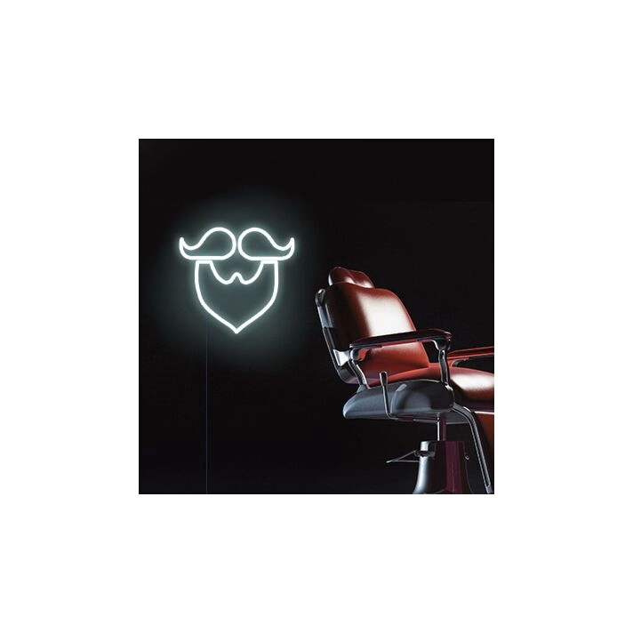 Mustache And Beard Neon Sign Perfect for barbershops and grooming salons