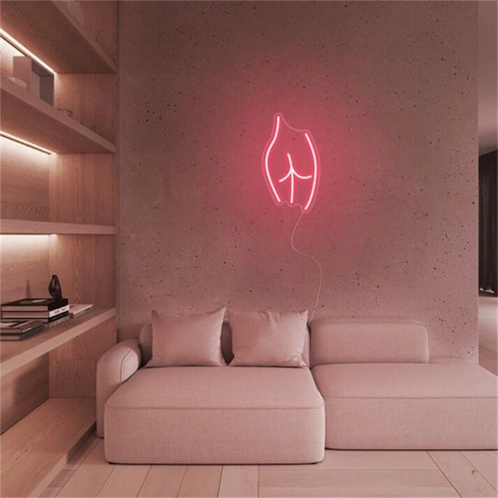 Elevate Your Bar or Bedroom Decor with the Artistic Lady Buttocks LED Neon Sign