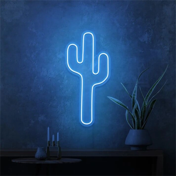 Brighten Your Space with Elegance: Cactus Mini LED Neon Sign for Home Decor, Office Accent, and Trendy Bar Ambiance.