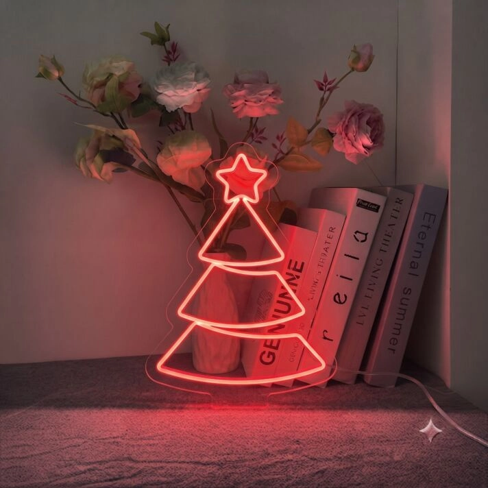 Brighten Your Festivities: Christmas Tree LED Sign for Home, Office, Store, and Holiday Decorations