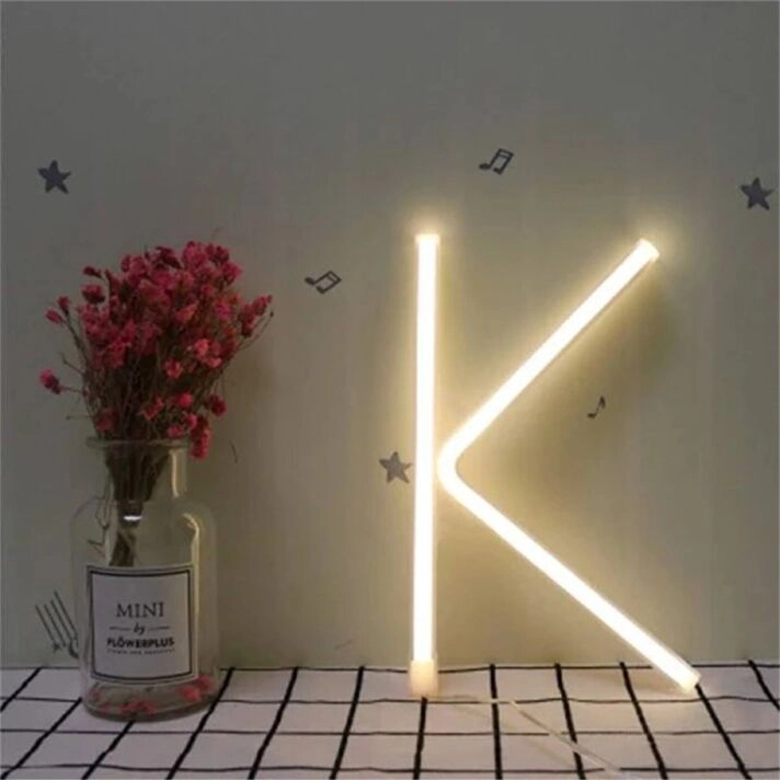 Brighten Your Celebrations: Customized K LED Neon Light Letter for Weddings, Birthdays, and Home Decor.