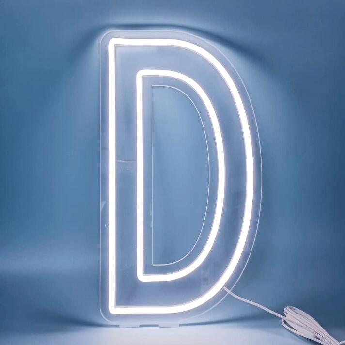 Brighten Your Office, Store, or Wedding with Personalized Charm Using the Customized LED Neon Light Letter D LED Neon Sign.