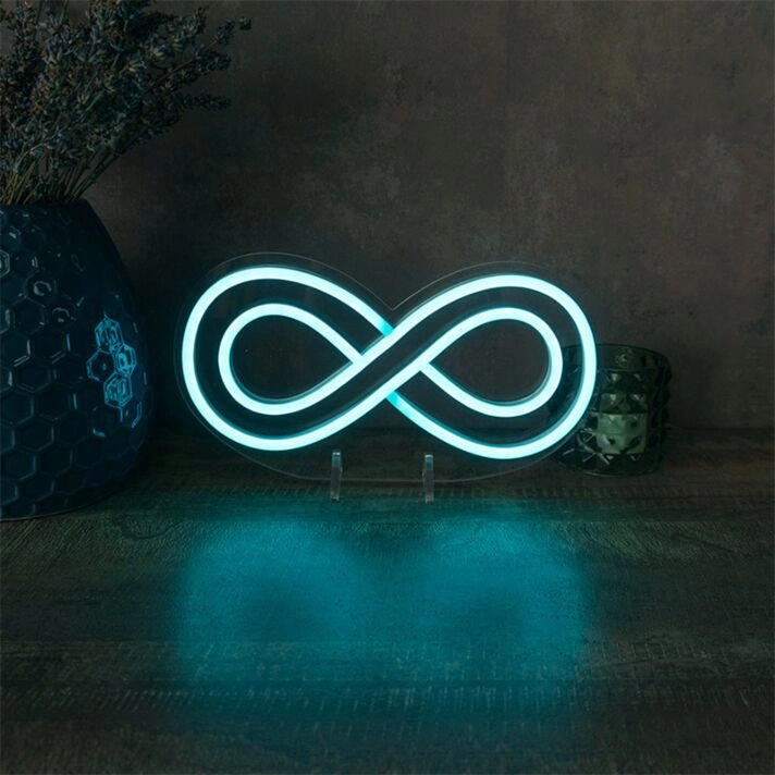Brighten Up Your Space: Infinity LED Mini LED Neon Sign - Perfect for Home Decor, Office Vibes, and Storefront Welcoming