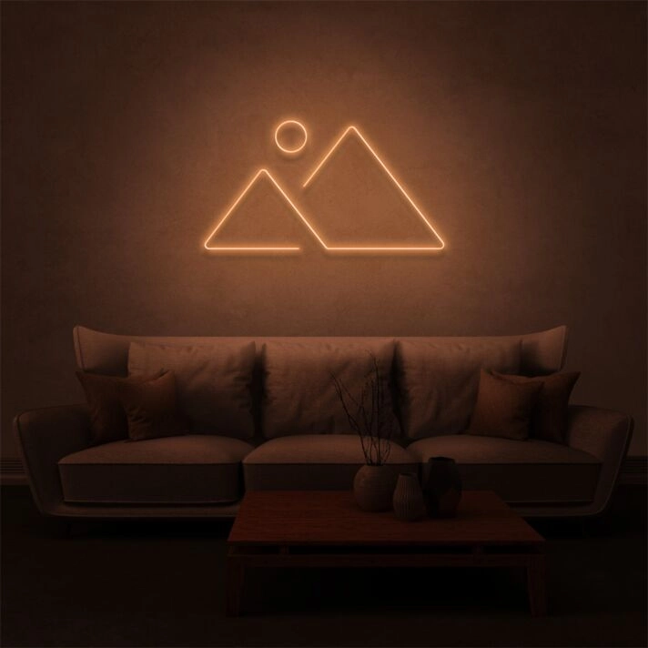 Elevate Your Space: Mountain Ranges Adventure LED Neon Sign for Home Decor, Bars, and Outdoor Adventure Settings